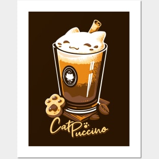 CatPuccino - Kawaii Cat Coffee Posters and Art